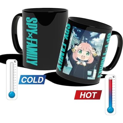 Konix Spy x Family Mug thermoréactif 320 ml Compatible lave-vaisselle et micro-ondes Motif Anya, Loid et Yor Forger Noir - Publicité Konix Spy x Family Mug thermoréactif 320 ml Compatible lave-vaisselle et micro-ondes Motif Anya, Loid et Yor Forger Noir - Publicité