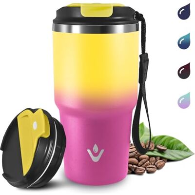 Grsta 20oz Mug Isotherme, Tumbler avec Couvercle à Vis, Tasse Isotherme Cafe, Double Paroi Isolante Acier Inoxydable, Anti-Fuite Gobelet Thermique pour Boissons Chaudes et Glacé - Publicité Grsta 20oz Mug Isotherme, Tumbler avec Couvercle à Vis, Tasse Isotherme Cafe, Double Paroi Isolante Acier Inoxydable, Anti-Fuite Gobelet Thermique pour Boissons Chaudes et Glacé - Publicité