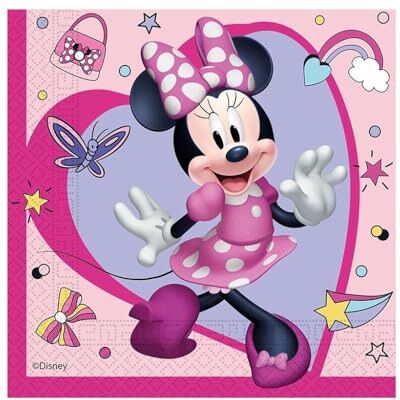 Procos Folat 93832P Serviettes FSC Minnie Mouse 33x33cm 20 pièces - Publicité Procos Folat 93832P Serviettes FSC Minnie Mouse 33x33cm 20 pièces - Publicité