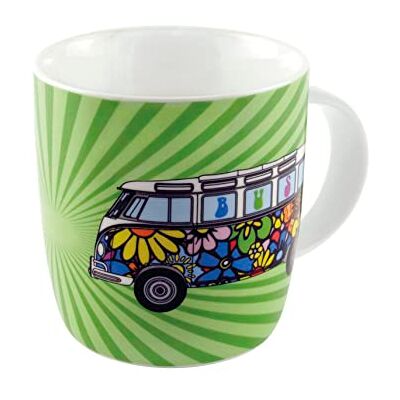 BRISA VW Collection Volkswagen Grande tasse en céramique pour café, thé et cappuccino avec design Combi T1 Bus (Combi Amoureux/Vert) - Publicité BRISA VW Collection Volkswagen Grande tasse en céramique pour café, thé et cappuccino avec design Combi T1 Bus (Combi Amoureux/Vert) - Publicité