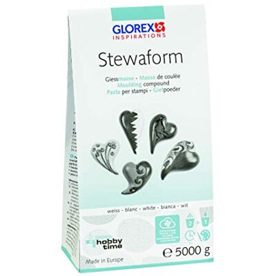 Glorex - 6 2606 505 Stewa Form - Blanc - Masse de coulage - Publicité Glorex - 6 2606 505 Stewa Form - Blanc - Masse de coulage - Publicité