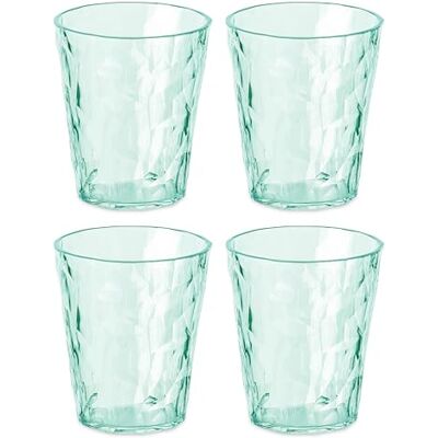 Koziol Superglas Club No.1 Lot de 4 Verres à Eau en Plastique Transparent de Luxe, incassables, réutilisables, pour fête, Camping, 250 ML (Jade Transparent) - Publicité Koziol Superglas Club No.1 Lot de 4 Verres à Eau en Plastique Transparent de Luxe, incassables, réutilisables, pour fête, Camping, 250 ML (Jade Transparent) - Publicité