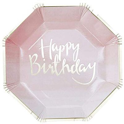 Ginger Ray Ensemble d'anniversaire rose doré, papier, Rose et doré., Set of 8 - Publicité Ginger Ray Ensemble d'anniversaire rose doré, papier, Rose et doré., Set of 8 - Publicité