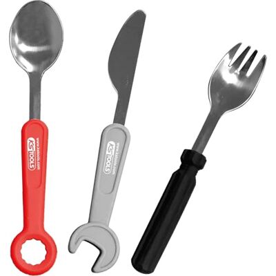 KS TOOLS Set de couverts pour enfants, 3 pièces 100212 - Publicité KS TOOLS Set de couverts pour enfants, 3 pièces 100212 - Publicité