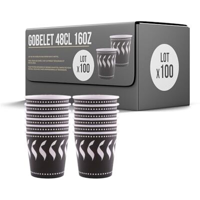 SPARKLERS CLUB Lot de 100 Gobelets 48cl /16oz Jetables en Carton Noir 100% Biodégradable Gobelet à café en Papier 480ml Thé et Les Boissons Rafraîchissantes. Gobelets Boissons Chaudes et Froides - Publicité SPARKLERS CLUB Lot de 100 Gobelets 48cl /16oz Jetables en Carton Noir 100% Biodégradable Gobelet à café en Papier 480ml Thé et Les Boissons Rafraîchissantes. Gobelets Boissons Chaudes et Froides - Publicité