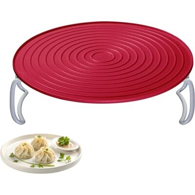 Westmark 22492270 Présentoir à assiettes pliable en plastique compatible micro-ondes Rouge/blanc - Publicité Westmark 22492270 Présentoir à assiettes pliable en plastique compatible micro-ondes Rouge/blanc - Publicité