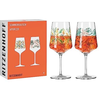 RITZENHOFF 6221001 Lot de 2 verres à apéritif 500 ml – Série Sommerrausch – Style floral Multicolore – Fabriqué en Allemagne - Publicité RITZENHOFF 6221001 Lot de 2 verres à apéritif 500 ml – Série Sommerrausch – Style floral Multicolore – Fabriqué en Allemagne - Publicité