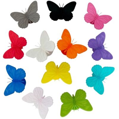 YUEcthynous Lot de 12 marqueurs de verre à vin en forme de papillon En silicone Pour verres à pied 3D Multicolore Pour mariage, anniversaire, Saint-Valentin et fêtes, S, Caoutchouc de - Publicité YUEcthynous Lot de 12 marqueurs de verre à vin en forme de papillon En silicone Pour verres à pied 3D Multicolore Pour mariage, anniversaire, Saint-Valentin et fêtes, S, Caoutchouc de - Publicité