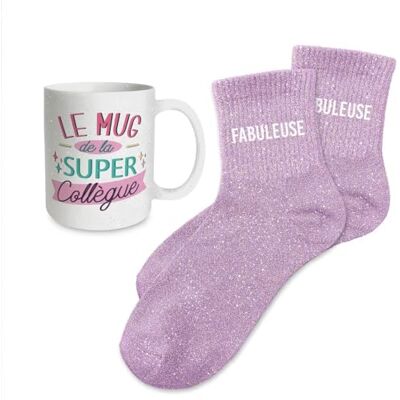 STC Coffret mug chaussettes paillettes affectif fabuleuse - Publicité STC Coffret mug chaussettes paillettes affectif fabuleuse - Publicité