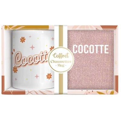 STC Coffret mug/chaussettes paillettes cocotte - Publicité STC Coffret mug/chaussettes paillettes cocotte - Publicité