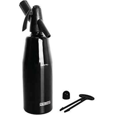 Olympia Siphon à Soda 1 Litre, Noir, Gazéifie les Boissons avec CO2 pour Préparer des Sodas, Compatible avec Cartouches CO2, CE341 - Publicité Olympia Siphon à Soda 1 Litre, Noir, Gazéifie les Boissons avec CO2 pour Préparer des Sodas, Compatible avec Cartouches CO2, CE341 - Publicité