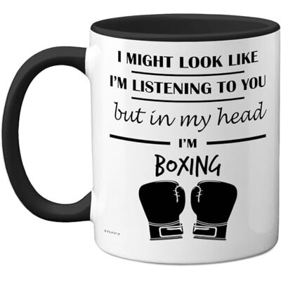 Stuff4 Boxing Gifts – Tasse « In My Head » – Cadeau amusant pour les amateurs de boxe, hommes et femmes – Tasse en céramique de qualité supérieure de 325 ml – Passe au lave-vaisselle avec poignée - Publicité Stuff4 Boxing Gifts – Tasse « In My Head » – Cadeau amusant pour les amateurs de boxe, hommes et femmes – Tasse en céramique de qualité supérieure de 325 ml – Passe au lave-vaisselle avec poignée - Publicité