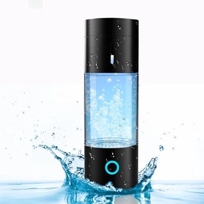 HQQMNY Bouteille d'eau à hydrogène Teneur en hydrogène ≥4000ppb Générateur d'eau à hydrogène portable avec technologie PEM et SPE Fabricant de générateur d'eau de 230 ml (Élégant Noir) - Publicité HQQMNY Bouteille d'eau à hydrogène Teneur en hydrogène ≥4000ppb Générateur d'eau à hydrogène portable avec technologie PEM et SPE Fabricant de générateur d'eau de 230 ml (Élégant Noir) - Publicité