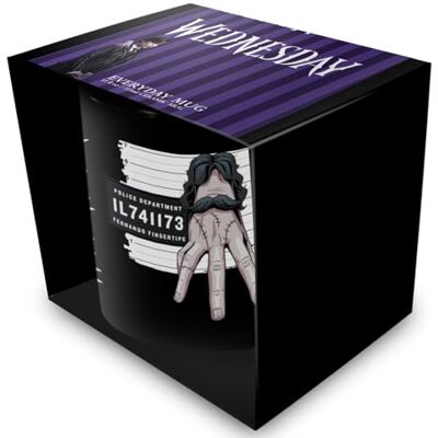 Pyramid Tasse en céramique noire de qualité supérieure Mercredi Saison 2 (Fernando Fingertips) 315 ml – Cadeau pour fan de l'émission télévisée gothique - Publicité Pyramid Tasse en céramique noire de qualité supérieure Mercredi Saison 2 (Fernando Fingertips) 315 ml – Cadeau pour fan de l'émission télévisée gothique - Publicité