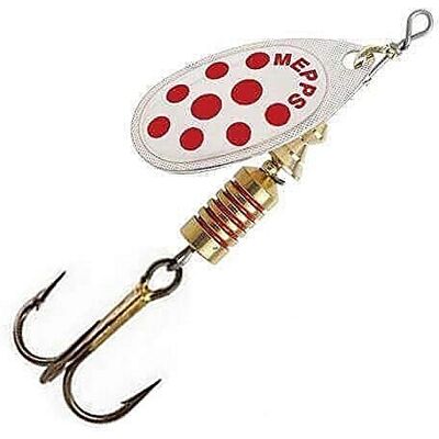 MEPPS Cuiller Speciale Peche a la Truite Aglia (Argent Points Rouges X1, 1) - Publicité MEPPS Cuiller Speciale Peche a la Truite Aglia (Argent Points Rouges X1, 1) - Publicité