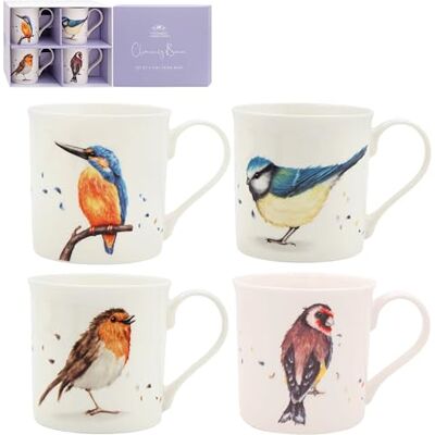 The Leonardo Collection Clemency Bunn Lot de 4 tasses à café durables pour la maison et le bureau Motif oiseaux britanniques - Publicité The Leonardo Collection Clemency Bunn Lot de 4 tasses à café durables pour la maison et le bureau Motif oiseaux britanniques - Publicité