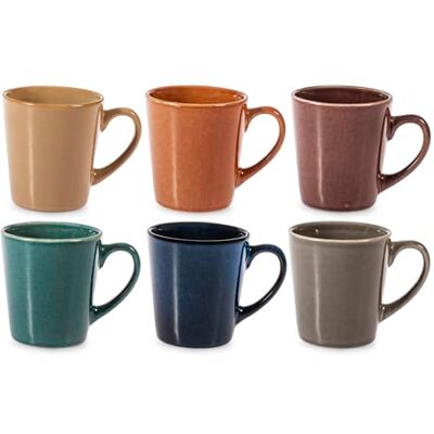 H&H Lot de 6 tasses t tierra assorties cc 200 - Publicité H&H Lot de 6 tasses t tierra assorties cc 200 - Publicité