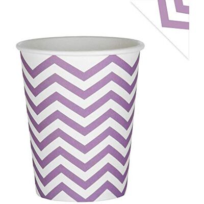 EinsSein 12x Gobelet en Papier Wave 53x75x88mm Blanc-Lilas - Publicité EinsSein 12x Gobelet en Papier Wave 53x75x88mm Blanc-Lilas - Publicité