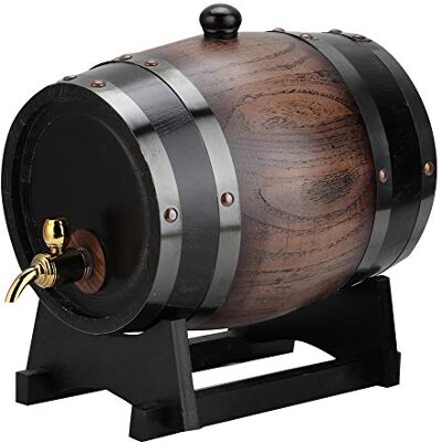 Focket Baril de vieillissement en chêne de 3 L, tonneau de vin vieilli en chêne de première qualité avec robinet, vieillissez votre propre whisky, bière, vin, bourbon, tequila, rhum, soucoupe chaude - Publicité Focket Baril de vieillissement en chêne de 3 L, tonneau de vin vieilli en chêne de première qualité avec robinet, vieillissez votre propre whisky, bière, vin, bourbon, tequila, rhum, soucoupe chaude - Publicité