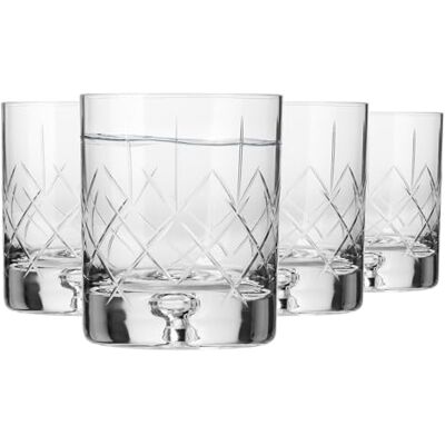 Krosno – Verres à Whisky, Bourbon et Scotch 250 ml, Lot de 4 – Collection Saga – Verre en Cristal, Taillés – Faits à la Main – Idéal comme Cadeau - Publicité Krosno – Verres à Whisky, Bourbon et Scotch 250 ml, Lot de 4 – Collection Saga – Verre en Cristal, Taillés – Faits à la Main – Idéal comme Cadeau - Publicité