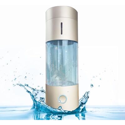 HQQMNY Bouteille d'eau à hydrogène Teneur en hydrogène ≥4000ppb Générateur d'eau à hydrogène portable avec technologie PEM et SPE Fabricant de générateur d'eau de 230 ml (Champagne Doré) - Publicité HQQMNY Bouteille d'eau à hydrogène Teneur en hydrogène ≥4000ppb Générateur d'eau à hydrogène portable avec technologie PEM et SPE Fabricant de générateur d'eau de 230 ml (Champagne Doré) - Publicité