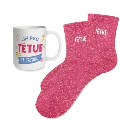 STC Coffret mug chaussettes paillettes tetue - Publicité STC Coffret mug chaussettes paillettes tetue - Publicité