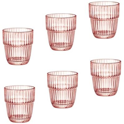 Bormioli Rocco Lot de 6 Verres Barshine Rocks, Pêche, 30.5 cl - Publicité Bormioli Rocco Lot de 6 Verres Barshine Rocks, Pêche, 30.5 cl - Publicité