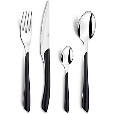Amefa Ménagère 24 couverts de table pour 6 personnes Eclat Acier inoxydable 18/0, Finition Brillante Noir - Publicité Amefa Ménagère 24 couverts de table pour 6 personnes Eclat Acier inoxydable 18/0, Finition Brillante Noir - Publicité