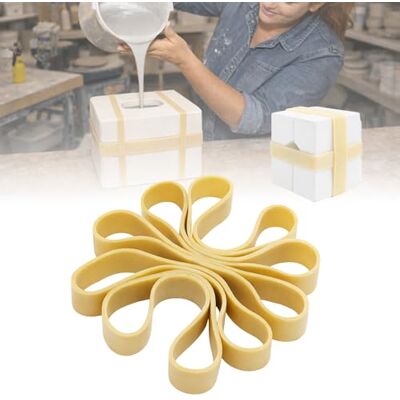 EDWERD Bande élastique pour moule en plâtre pour potiers, céramique, artisans à domicile Attaches robustes, 10 pièces (11,8"L) - Publicité EDWERD Bande élastique pour moule en plâtre pour potiers, céramique, artisans à domicile Attaches robustes, 10 pièces (11,8"L) - Publicité