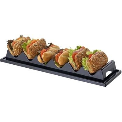 APS présentoir à Sandwiches 60 x 19 cm, H: 7,5 cm Polystyrol, Noir - Publicité APS présentoir à Sandwiches 60 x 19 cm, H: 7,5 cm Polystyrol, Noir - Publicité