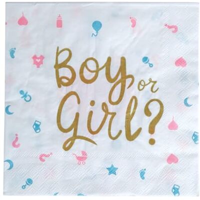 FIESTAS GUIRCA Serviettes révélatrices de Sexe pour bébé - Publicité FIESTAS GUIRCA Serviettes révélatrices de Sexe pour bébé - Publicité