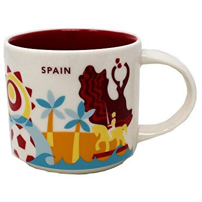 STARBUCKS Espagne Vous Êtes Ici Yah Collection Tasse À Café Blanc - Publicité STARBUCKS Espagne Vous Êtes Ici Yah Collection Tasse À Café Blanc - Publicité