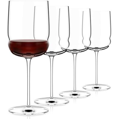 Luigi Bormioli Grandioso – Lot de 4 verres à vin Cabernet/Merlot de 650 ml – Tige renforcée en titane – Fabriqués en cristal SON-hyx – Verre à vin rouge au design sinueux – Passe au lave-vaisselle – - Publicité Luigi Bormioli Grandioso – Lot de 4 verres à vin Cabernet/Merlot de 650 ml – Tige renforcée en titane – Fabriqués en cristal SON-hyx – Verre à vin rouge au design sinueux – Passe au lave-vaisselle – - Publicité