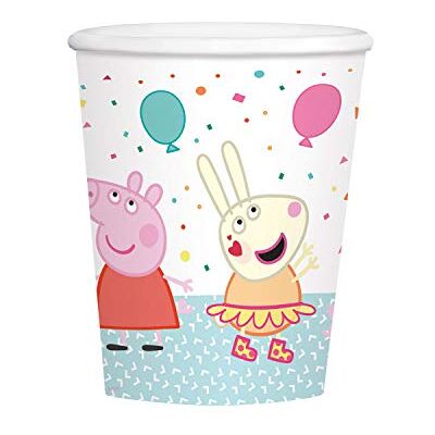 amscan Gobelets en carton Peppa Pig pour enfant (250 ml) – Dinosaure - Publicité amscan Gobelets en carton Peppa Pig pour enfant (250 ml) – Dinosaure - Publicité