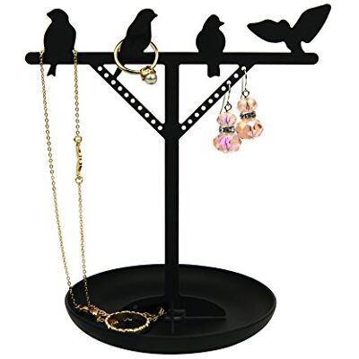 Kikkerland KKJK07 Porte-Bijoux Forme d'Oiseau, Noir - Publicité Kikkerland KKJK07 Porte-Bijoux Forme d'Oiseau, Noir - Publicité