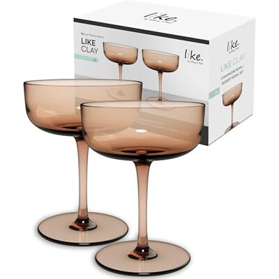 Villeroy & Boch – Like Clay Coupe À Champagne/Dessert, Ensemble De 2 Pièces, Verre Coloré Marron, Contenance 100 Ml - Publicité Villeroy & Boch – Like Clay Coupe À Champagne/Dessert, Ensemble De 2 Pièces, Verre Coloré Marron, Contenance 100 Ml - Publicité