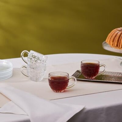 KARACA EMEL Tasse à thé en verre pour 4 personnes - Publicité KARACA EMEL Tasse à thé en verre pour 4 personnes - Publicité