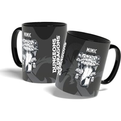 Konix Dungeons & Dragons Mug Tasse en céramique 320 ml Motif Mimic Noir et blanc - Publicité Konix Dungeons & Dragons Mug Tasse en céramique 320 ml Motif Mimic Noir et blanc - Publicité