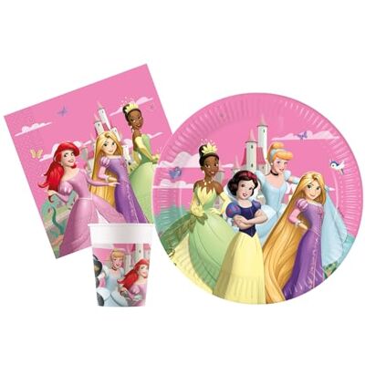 Ciao Kit Vaisselle de Fête Disney Princess Create Your World pour 8 personnes (36 pcs: 8 assiettes Ø23cm, 8 gobelets 200ml, 20 serviettes 33x33cm) en papier FSC compostable eco-friendly - Publicité Ciao Kit Vaisselle de Fête Disney Princess Create Your World pour 8 personnes (36 pcs: 8 assiettes Ø23cm, 8 gobelets 200ml, 20 serviettes 33x33cm) en papier FSC compostable eco-friendly - Publicité
