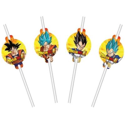 Chaks 12804-DB, Lot de 8 Pailles en Carton avec médaillons 19,6cm Dragon Ball ® - Publicité Chaks 12804-DB, Lot de 8 Pailles en Carton avec médaillons 19,6cm Dragon Ball ® - Publicité
