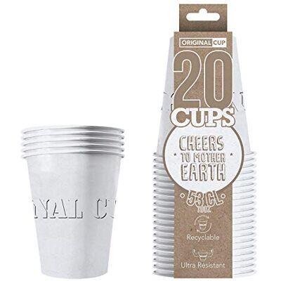 Original Cup 20 x Gobelets Américains en Carton 53 Cl Soirée Beer Pong Blanc - Publicité Original Cup 20 x Gobelets Américains en Carton 53 Cl Soirée Beer Pong Blanc - Publicité