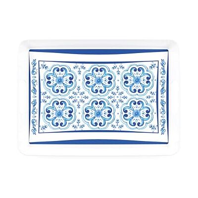 Guzzini – Table Decor, Plateau rectangulaire en mélamine « Blues » avec poignées – Coloris Assortis, 47,7 × 34 × H 5,3 cm – 28195652 - Publicité Guzzini – Table Decor, Plateau rectangulaire en mélamine « Blues » avec poignées – Coloris Assortis, 47,7 × 34 × H 5,3 cm – 28195652 - Publicité