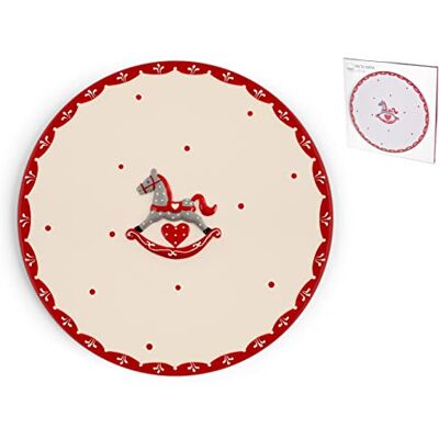H&H Cavallino Piatto Torta Ceramica Tondo cm30 - Publicité H&H Cavallino Piatto Torta Ceramica Tondo cm30 - Publicité