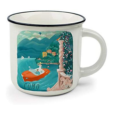 LEGAMI Tasse en porcelaine, Thème Como, New Bone Chine Porcelaine, Tasse à déjeuner, Villes du monde, Tasse à café, Thé, Lavable au lave-vaisselle, Diamètre 10 cm, Contenance 350 ml - Publicité LEGAMI Tasse en porcelaine, Thème Como, New Bone Chine Porcelaine, Tasse à déjeuner, Villes du monde, Tasse à café, Thé, Lavable au lave-vaisselle, Diamètre 10 cm, Contenance 350 ml - Publicité