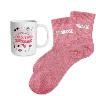 STC Coffret mug chaussettes paillettes connasse - Publicité STC Coffret mug chaussettes paillettes connasse - Publicité