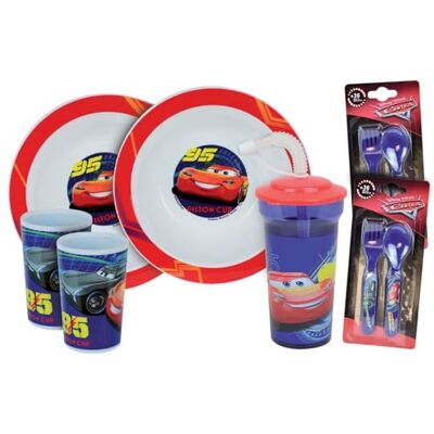 Fun House Set Complet Vaisselle DISNEY CARS Pour Enfant 2 Assiettes Creuses + 2 Verres + 2 sets couverts + 1 Verre Paille Licence Officielle Réutilisable Marque Française Idée Cadeau - Publicité Fun House Set Complet Vaisselle DISNEY CARS Pour Enfant 2 Assiettes Creuses + 2 Verres + 2 sets couverts + 1 Verre Paille Licence Officielle Réutilisable Marque Française Idée Cadeau - Publicité
