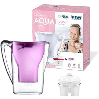 BWT Carafe filtrante Penguin violette 2,7 l avec cartouche enrichie au magnésium - Publicité BWT Carafe filtrante Penguin violette 2,7 l avec cartouche enrichie au magnésium - Publicité