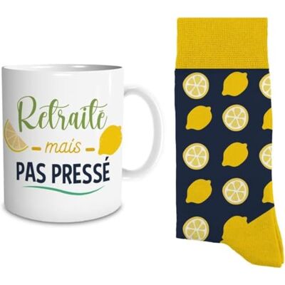 STC Coffret Mug et Chaussettes Assorties Retraité et Pas Pressé - Publicité STC Coffret Mug et Chaussettes Assorties Retraité et Pas Pressé - Publicité