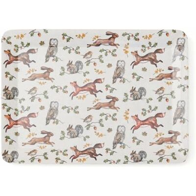 Cooksmart Grand Plateau Forest Fable Plateau imprimé Animal de la forêt Mélange de mélamine Durable et léger Plateau de Service décoratif pour Boissons et collations Facile à Nettoyer - Publicité Cooksmart Grand Plateau Forest Fable Plateau imprimé Animal de la forêt Mélange de mélamine Durable et léger Plateau de Service décoratif pour Boissons et collations Facile à Nettoyer - Publicité