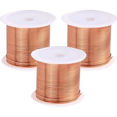 SKYPRO Lot de 3 bobines de fil magnétique en cuivre émaillé Température naturelle Largement utilisé pour les transformateurs et inducteurs 0,8 mm x 10 m - Publicité SKYPRO Lot de 3 bobines de fil magnétique en cuivre émaillé Température naturelle Largement utilisé pour les transformateurs et inducteurs 0,8 mm x 10 m - Publicité